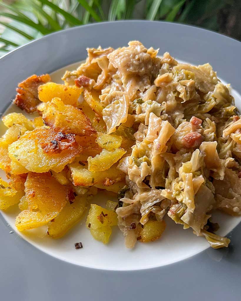 Online-gratis-Rezept-Rahmwirsing-Speck-selbstgemacht-Rezeptliebe